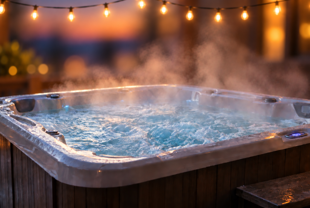 8 Person Hot Tub at Top Notch Inn