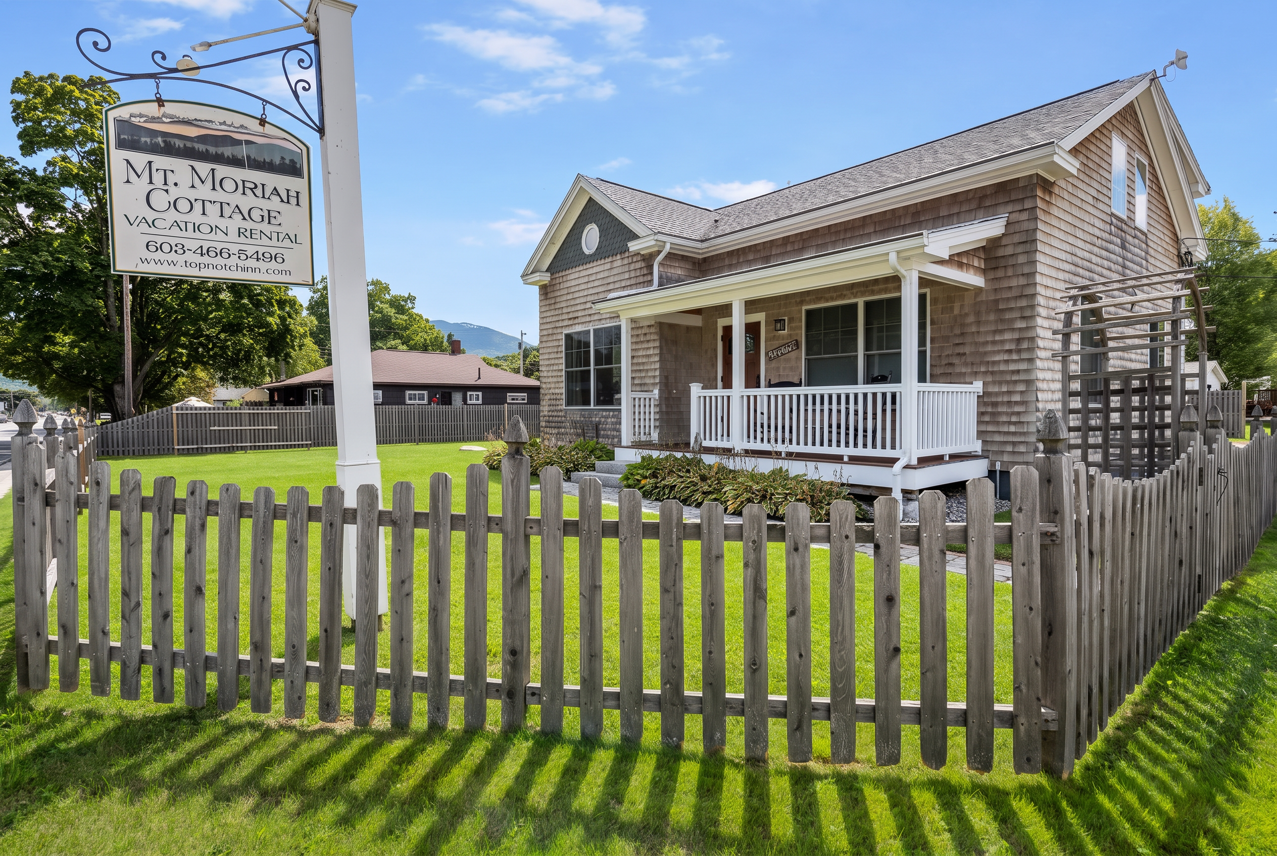 Mt. Moriah Cottage vacation rental sign